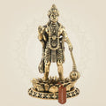 Brass Hanuman Standing on Lotus 4″ – Superfine Carved Idol for Positivity