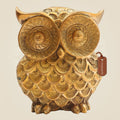 7" Big Size Brass Owl Figurine with Detailed Carving