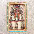 Divine Brass Panchmukhi Hanuman in 9" Wall Frame with Rhinestone Work