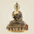 Meditating Buddha Idol 9.5" – Handcrafted Brass Statue for Peace & Decor