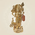Big Murugan Idol 20"- Brass Kartikeya Murti with Peacock Vahan for Temple & Home