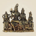 Exquisite Shiv Parivar Brass Statue – Superfine Handcrafted Divine Decor 4.5"