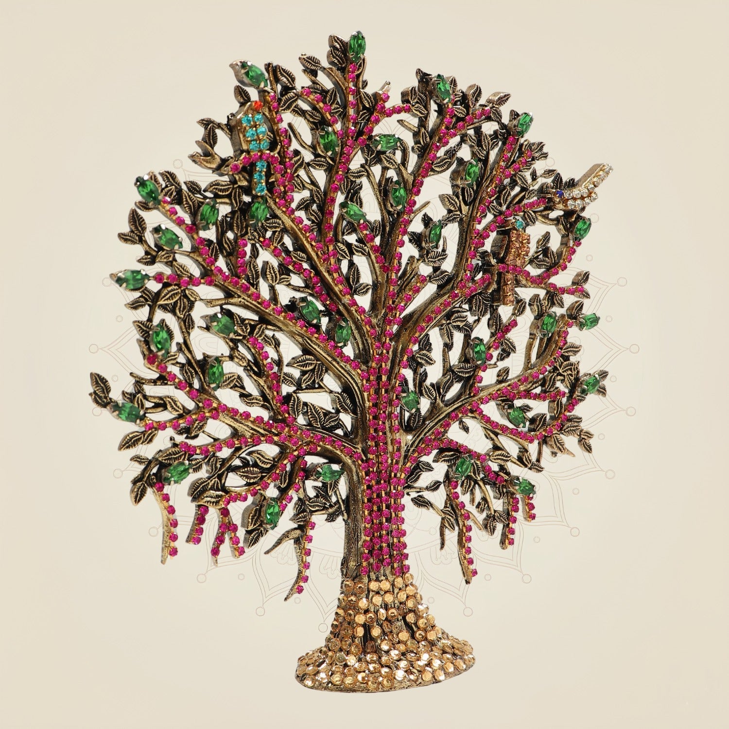 Brass Kalpavriksha Tree with Fine Rhinestone Jewellery Work
