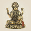 Handcrafted Brass Laxmi Idol 4.75" – Hindu Goddess of Wealth for Home Decor