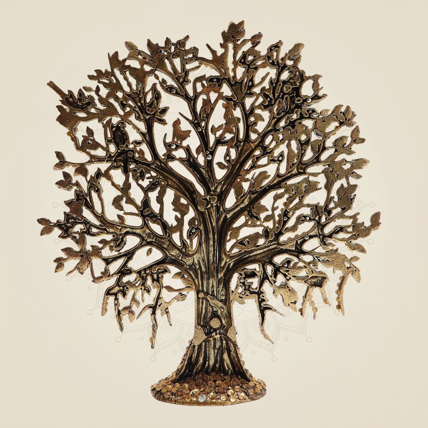 Brass Kalpavriksha Tree with Fine Rhinestone Jewellery Work
