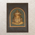 Wall Frame Coconut Kalash Brass Design 15"• Elegant Decor for Festive Vibes