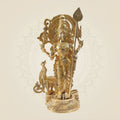 Big Murugan Idol 20"- Brass Kartikeya Murti with Peacock Vahan for Temple & Home