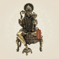 5.5" Brass Hanuman Sitting on Chowki – A Symbol of Devotion