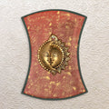 Sun & Moon Brass Wall Frame 9.5• Wooden Artistic Decor for Peaceful Interiors