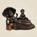 Hand Painted Brass Lakshmi Narayan Idol on Sheshnag 7 " | Temple & Home Statue