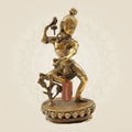 Brass Nepalese Style Dancing Shiva Idol – Handcrafted Nataraja Murti - 9.25"