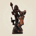 Copper Lord Murugan with DevaSena 6"– Handcrafted Statue of Divine Grace