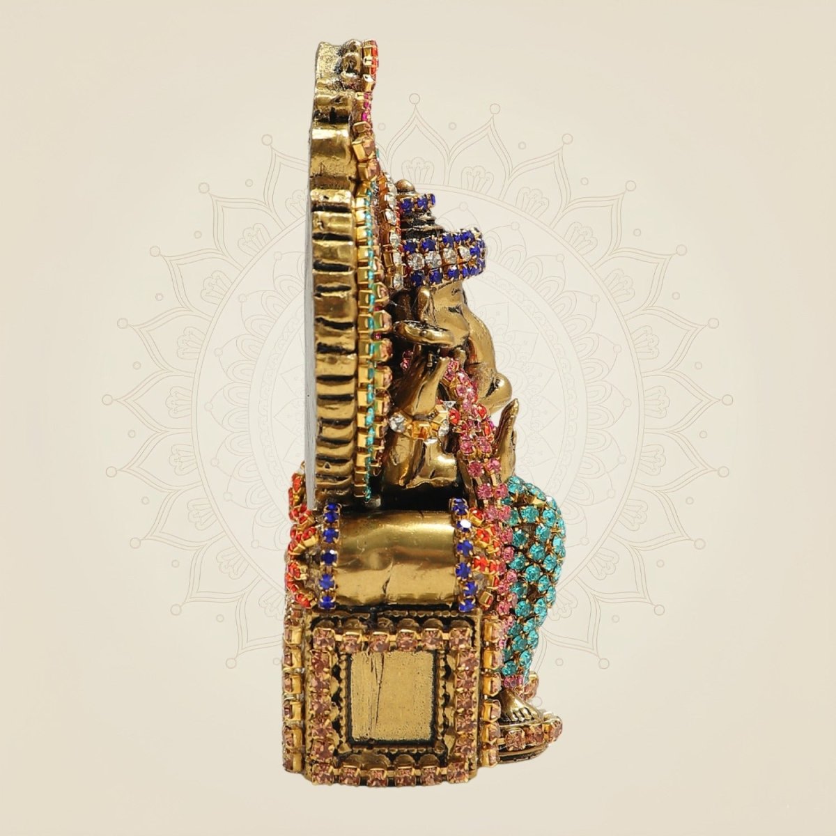 Chaturbhuj Ganesha Brass Idol