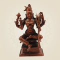 4" Goddess Lalita Devi Rajarajeshwari Idol – Handcrafted Copper Statue of Divine Grace - Luxeartisanship