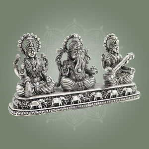 Brass Lakshmi Ganesha Saraswati Idol – Luxeartisanship