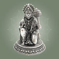 Silver Hanuman Idol - Luxeartisanship