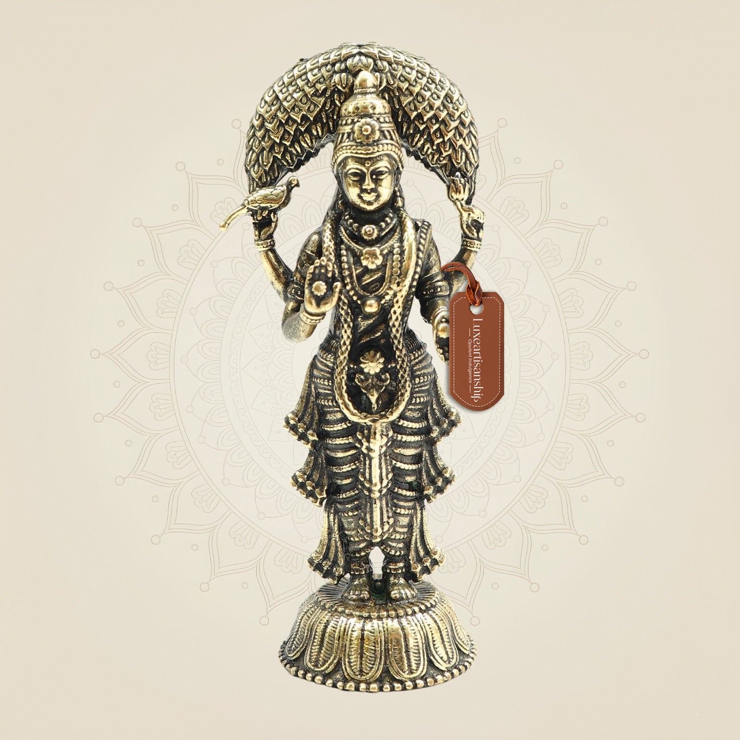 3.25" Superfine Vasavi Kanyaka Parameshwari Devi Idol - Pure Brass Temple Murti