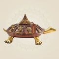 Exquisite Brass Dashavatara on Tortoise Figurine 5.75– Traditional Indian Spiritual Décor