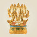 Panchmukhi Ganesha Idol – 8" Mud Finish Brass Statue for Home & Office