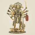 5" Brass Panchmukhi Hanuman Idol – Ten-Armed Superfine Standing Statue