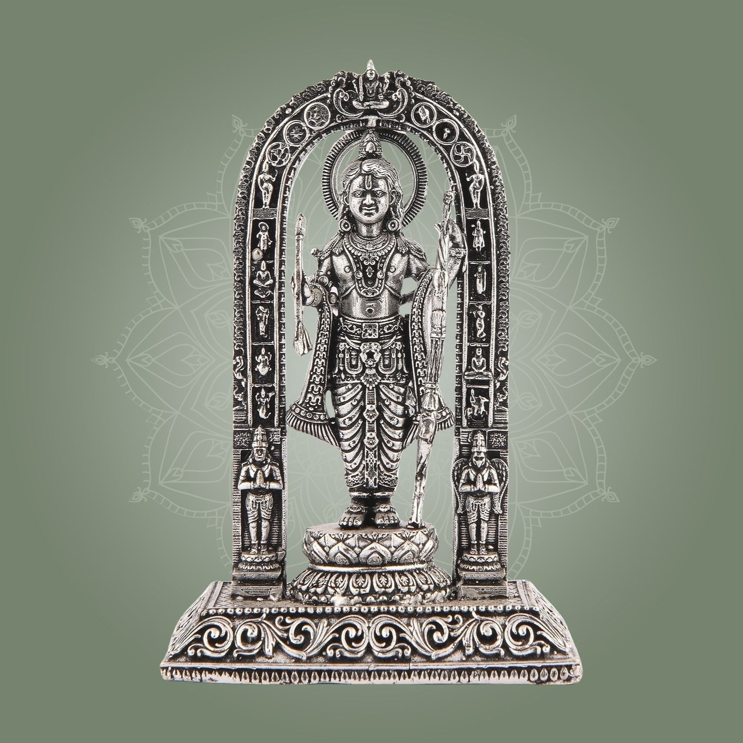 Ram Lalla Idol 4" – Silver Finish Brass Murti for Pooja & Temple Decor