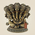 5.5" Panchmukhi Ganesha Brass Idol – Lightweight Sculptures for Prosperity