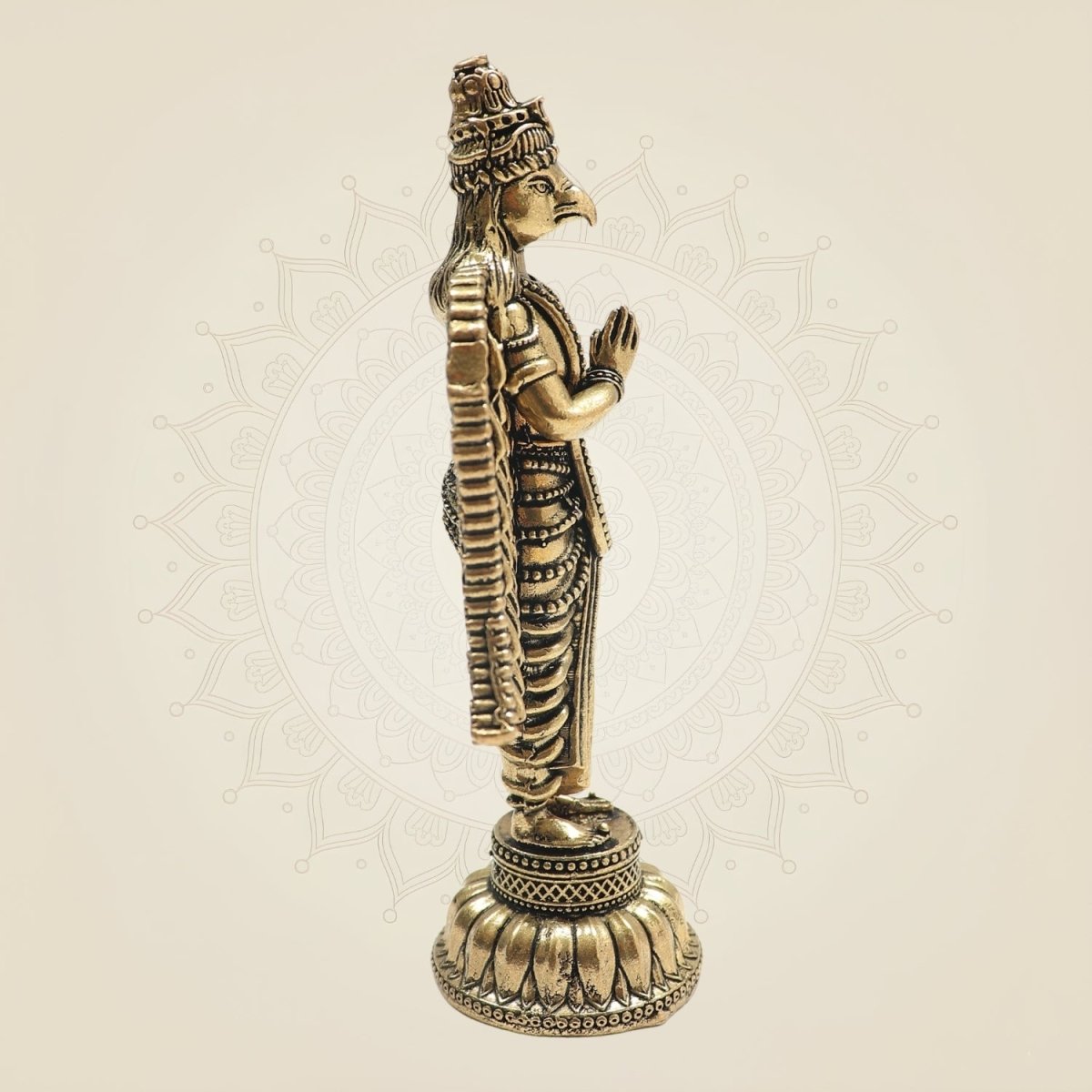 4.5" Brass Garuda – Sacred Emblem of Power, Courage - Luxeartisanship