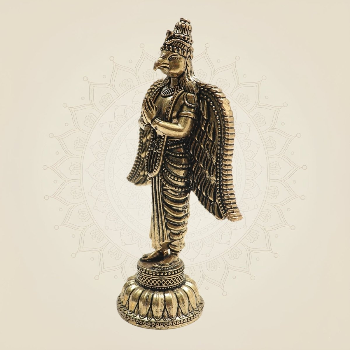 4.5" Brass Garuda – Sacred Emblem of Power, Courage - Luxeartisanship