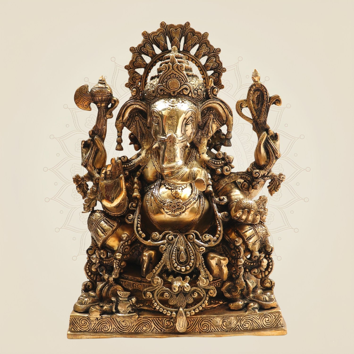 19 Inch Large Lord Ganesha Murti Decorative Spiritual Statue