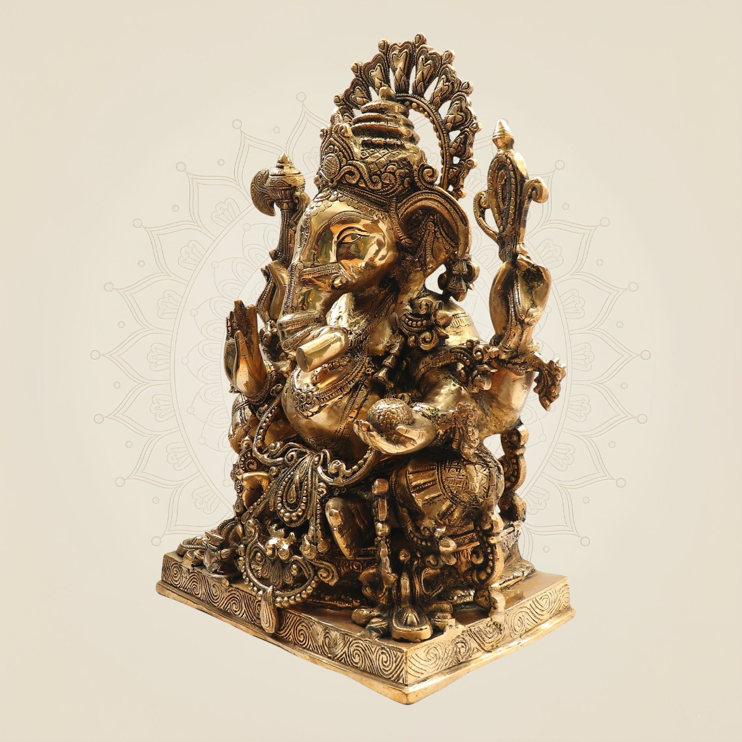 19 Inch Large Lord Ganesha Murti Decorative Spiritual Statue