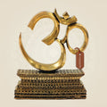 Brass Om ॐ on Stand 2.5" - for Meditation & Gift Purpose