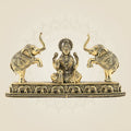 4.25" Brass Gajalakshmi Idol | Vastu Decor for Fortune, Growth & Gifting