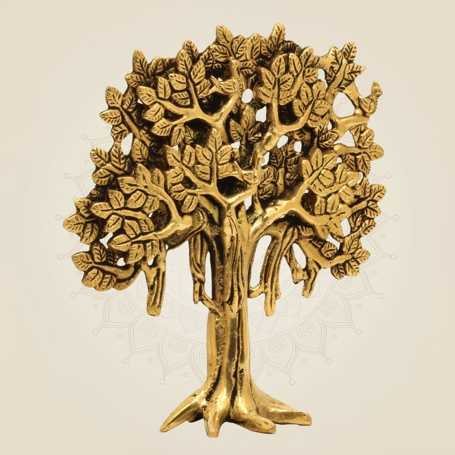 Brass Tree of Life Showpiece 7.5"– Handcrafted Decor for Peace & Harmony