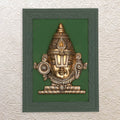 Wall Frame of Lord Venkateshwara – 16.75" Brass Idol in Wooden Decor