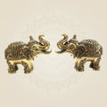 3" Brass Maharaja Elephant Statue Inspired by Royal Heritage