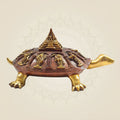 Exquisite Brass Dashavatara on Tortoise Figurine 5.75– Traditional Indian Spiritual Décor