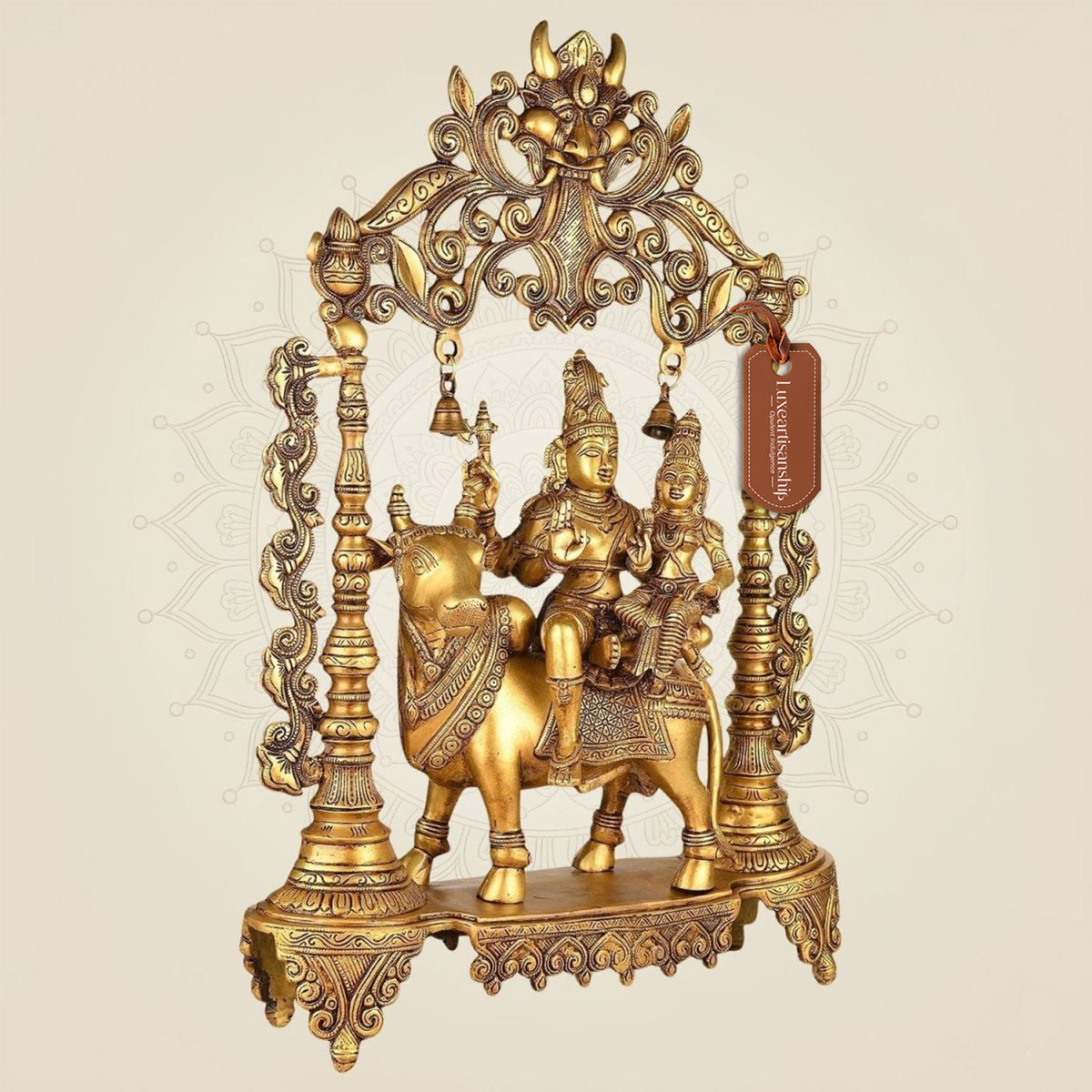 Pure Brass Vishnu Ji with Darbaar Idol – 26" Grand Handcrafted Artistry for Temple