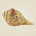 Pure Brass Shankh – 2.5" Handcrafted Pooja Conch for Mandir, Vastu & Spiritual Decor