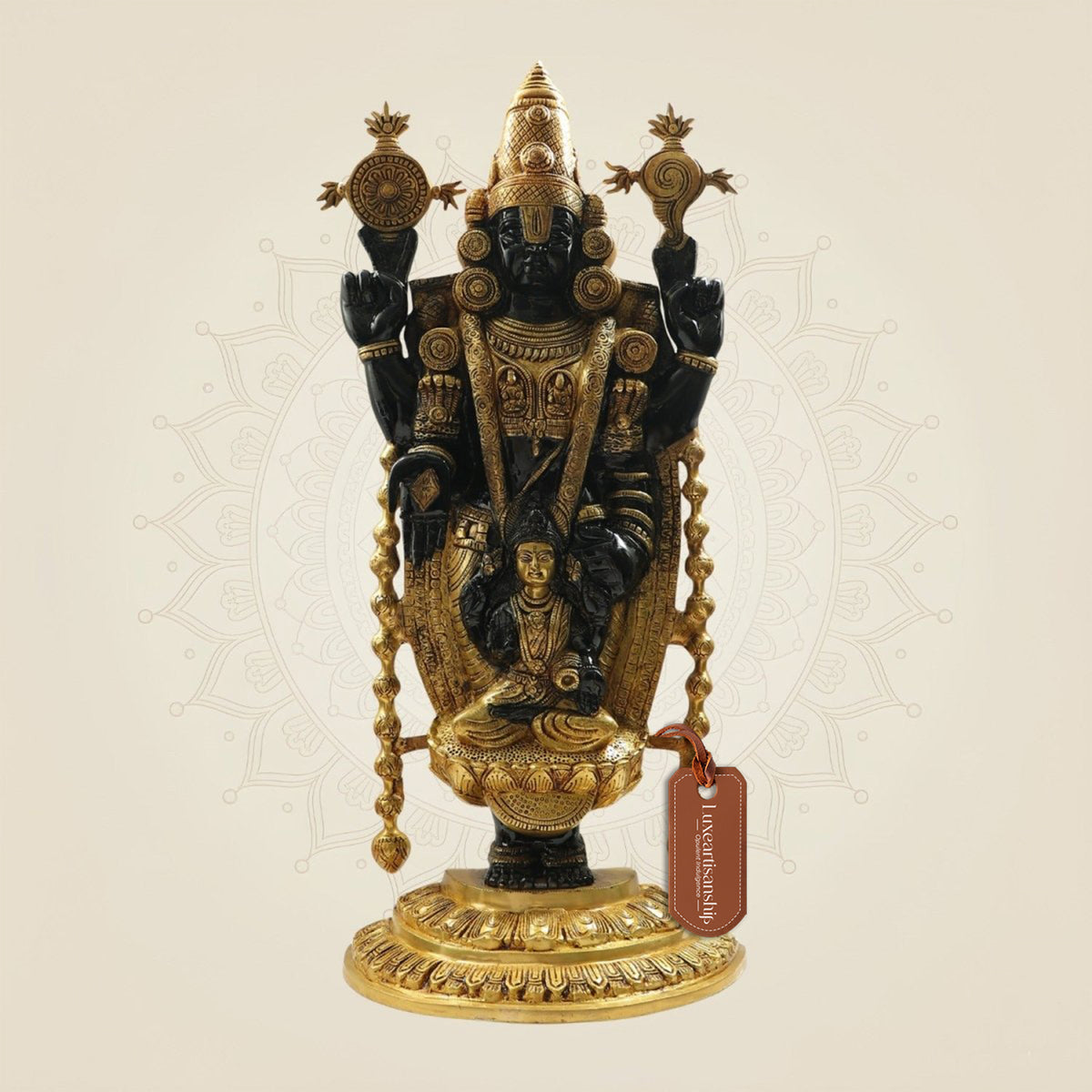 Big Size Brass Lord Venkateswara Standing Idol 33.5"– Tirupati Balaji Form