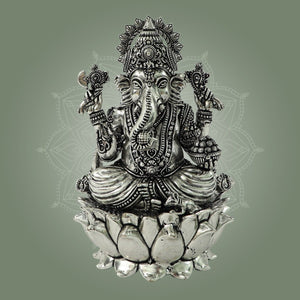 Brass Chaturbhuja Ganesha Statue