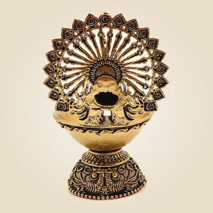 Brass Peacock Diya