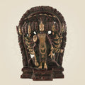 Lord Narayan Brass Idol – 11" Handcrafted Vishnu Statue for Peace & Devotion