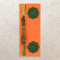 Wall Frame of Krishna Hawan Spoon – 16.5" Brass Art in Decorative Wooden Style
