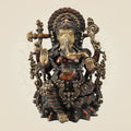 15.5" Ornate Brass Lord Ganesha Idol | Decorative Ganesh Statue for Temple, Home & Gift Purpose