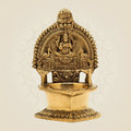7" Handcrafted Brass Lakshmi Deepam – Traditional Pooja Oil Diya Decor