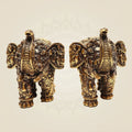 Brass Elephant Pair 3"• Handcrafted Vastu Decor – Small Size Statues