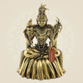 Divine Lalita Devi Idol 4" – Pure Brass Rajarajeshwari Statue for Pooja Decor