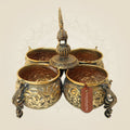6" Brass Peacock Dry Fruit Bowl Set for Home Decor & Festive Gifting - Luxeartisanship