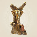 Brass Modern Art Ganesh Idol – Unique Tree Style Decorative Ganpati 12.75"