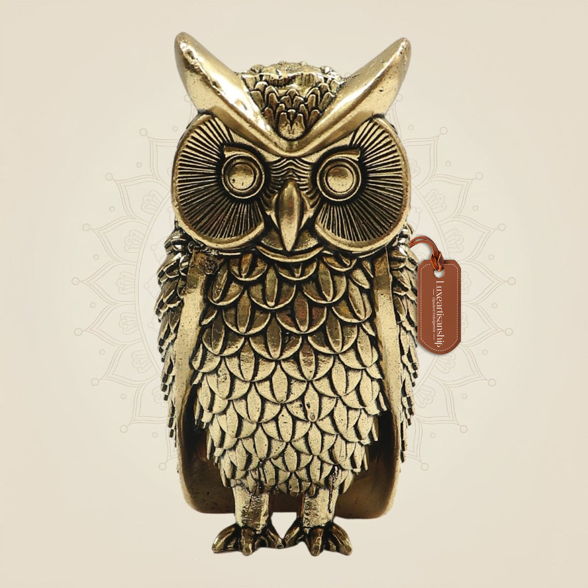 Superfine Brass Owl 4" – Elegant Emblem of Wisdom and Fortune